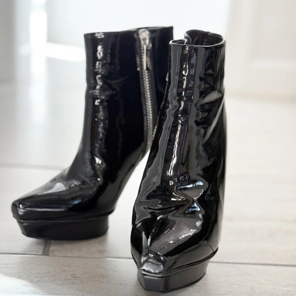 Michael Kors Collection - Patent Leather Platform Ankle Bootie - size 38 - EUC - Picture 11 of 15